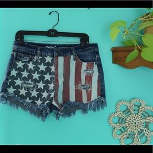 Mossimo American Flag high rise shorts